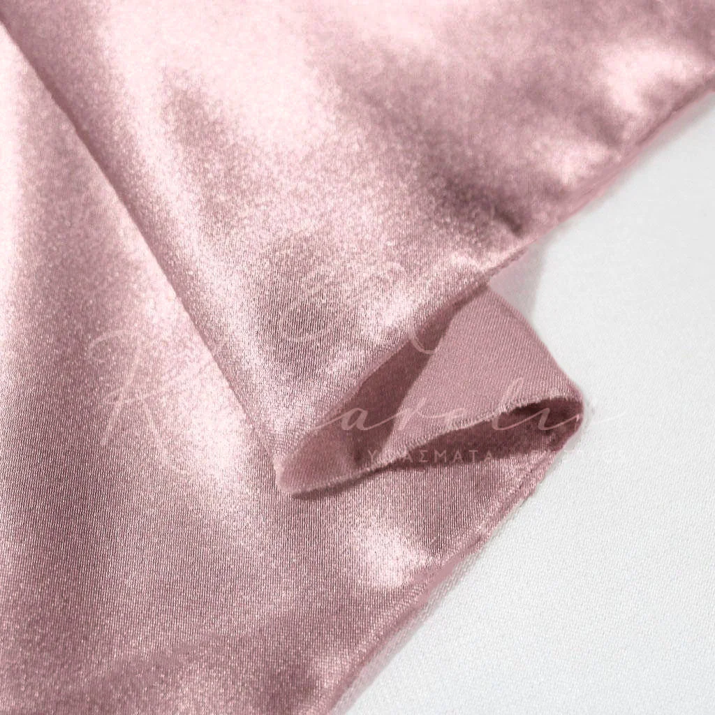 Crepe Satin Elastic - Pastel Puce - 2