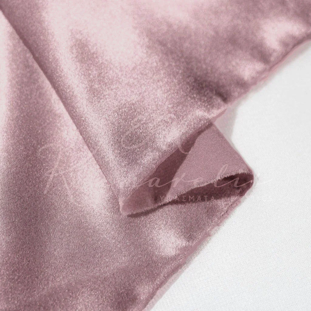 Crepe Satin Elastic - Pastel Puce - 2