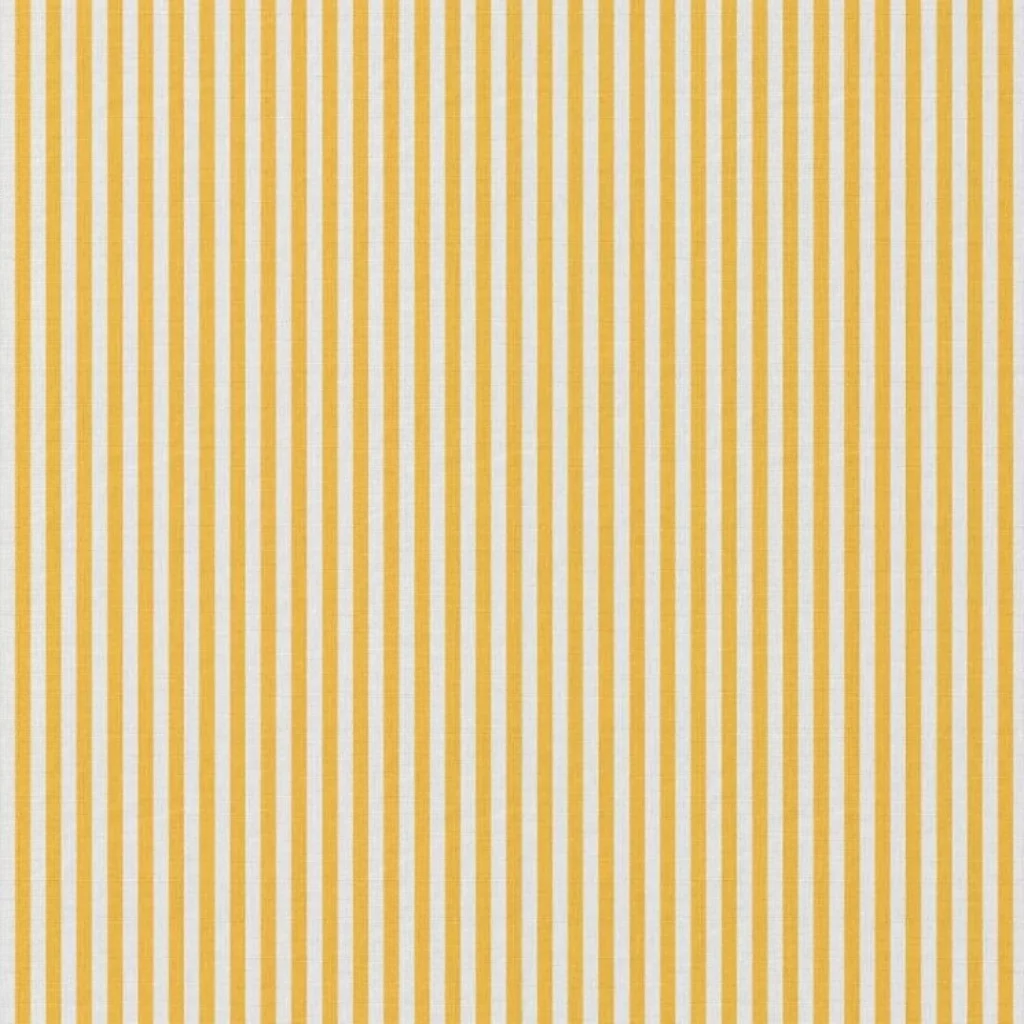 Poplin 100% Cotton - White/Yellow Striped - 1