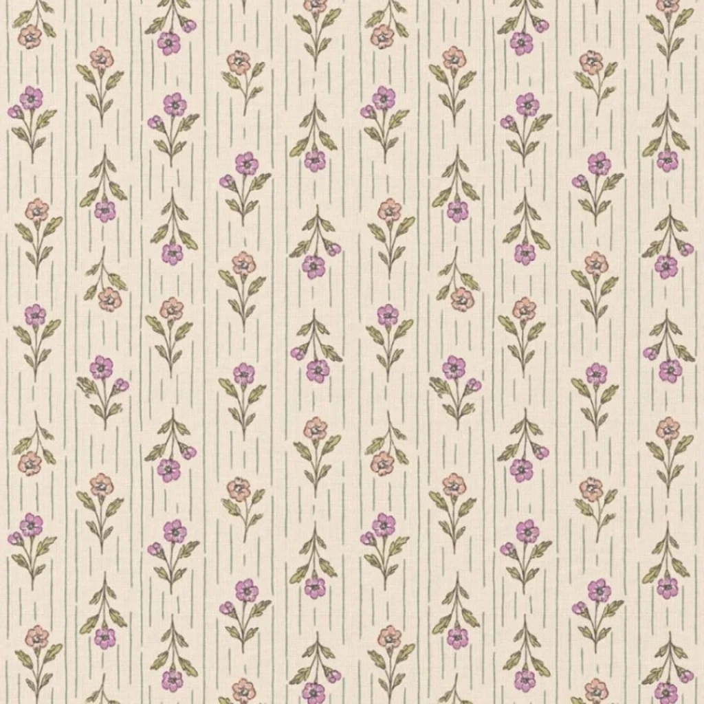 Ποπλίνα 100% Βαμβάκι - Ανθάκι Λιλά - 1