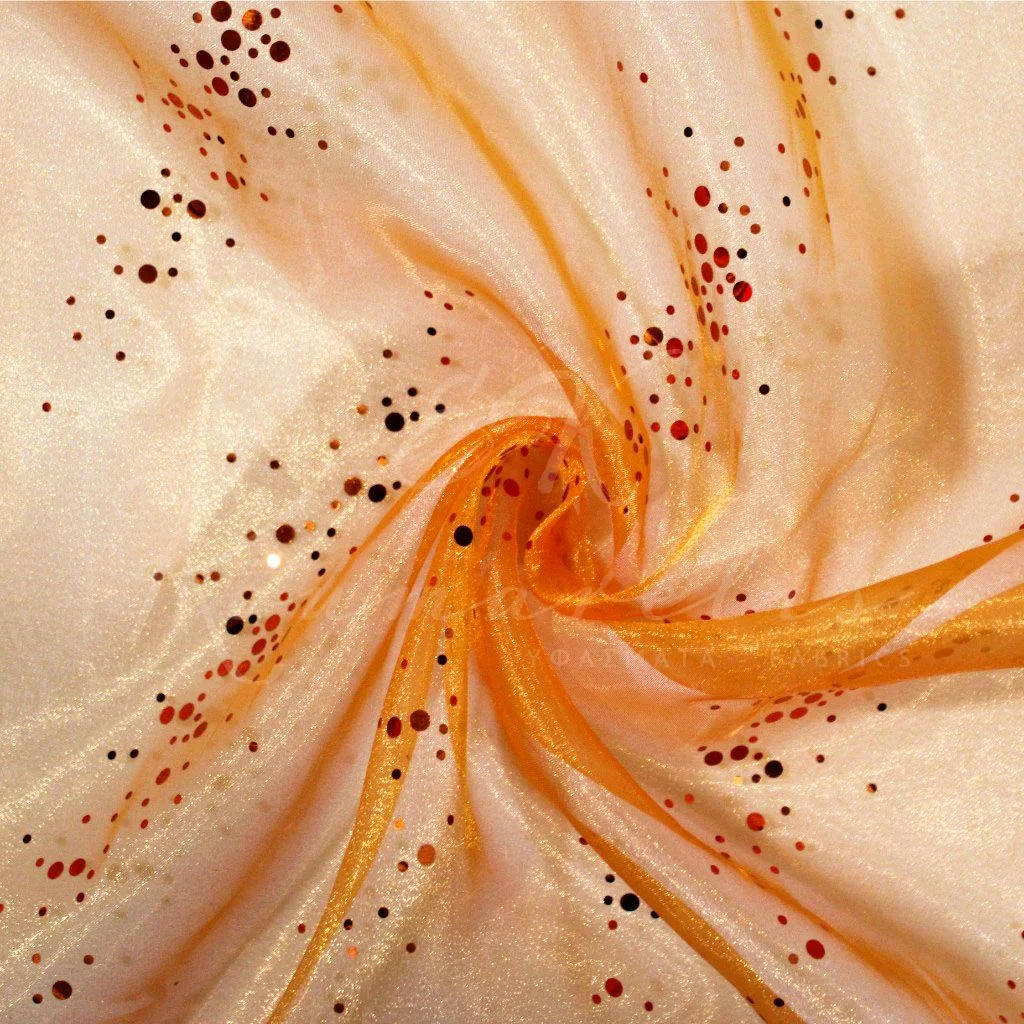 Organza Foil Sequin-Orange