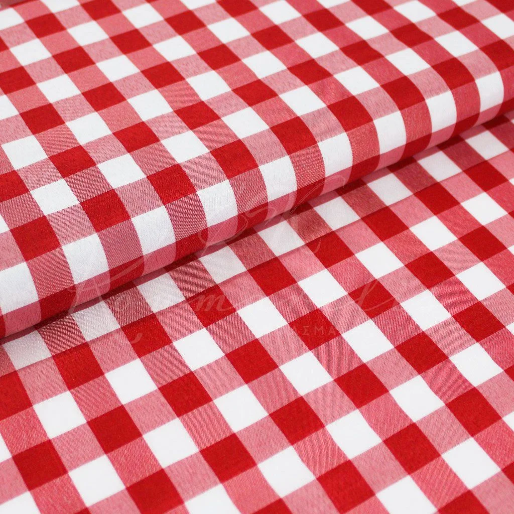 Καρό Polydecor Gingham - Κόκκινο - 1