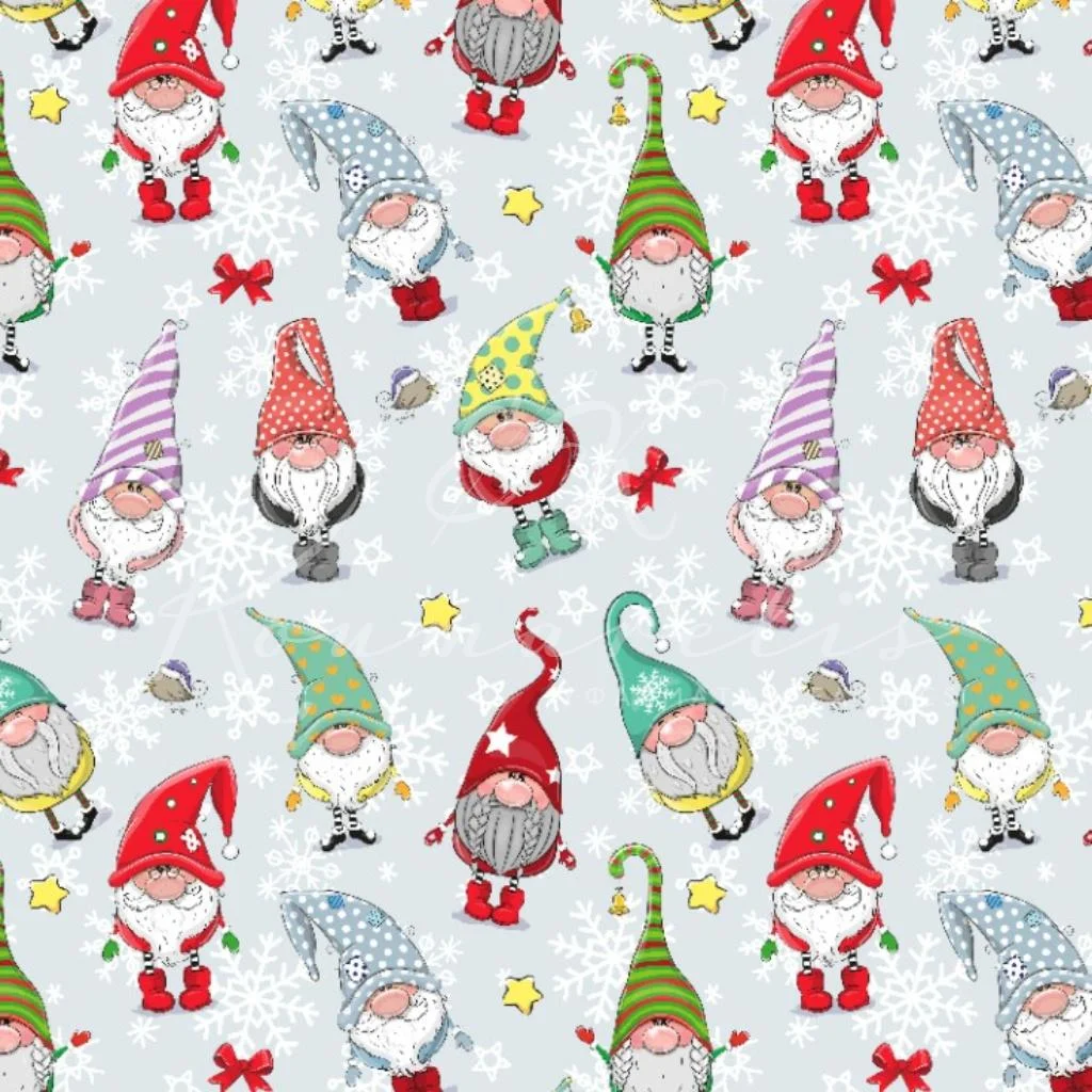 Christmas Loneta - Colorful Gnomes - 1