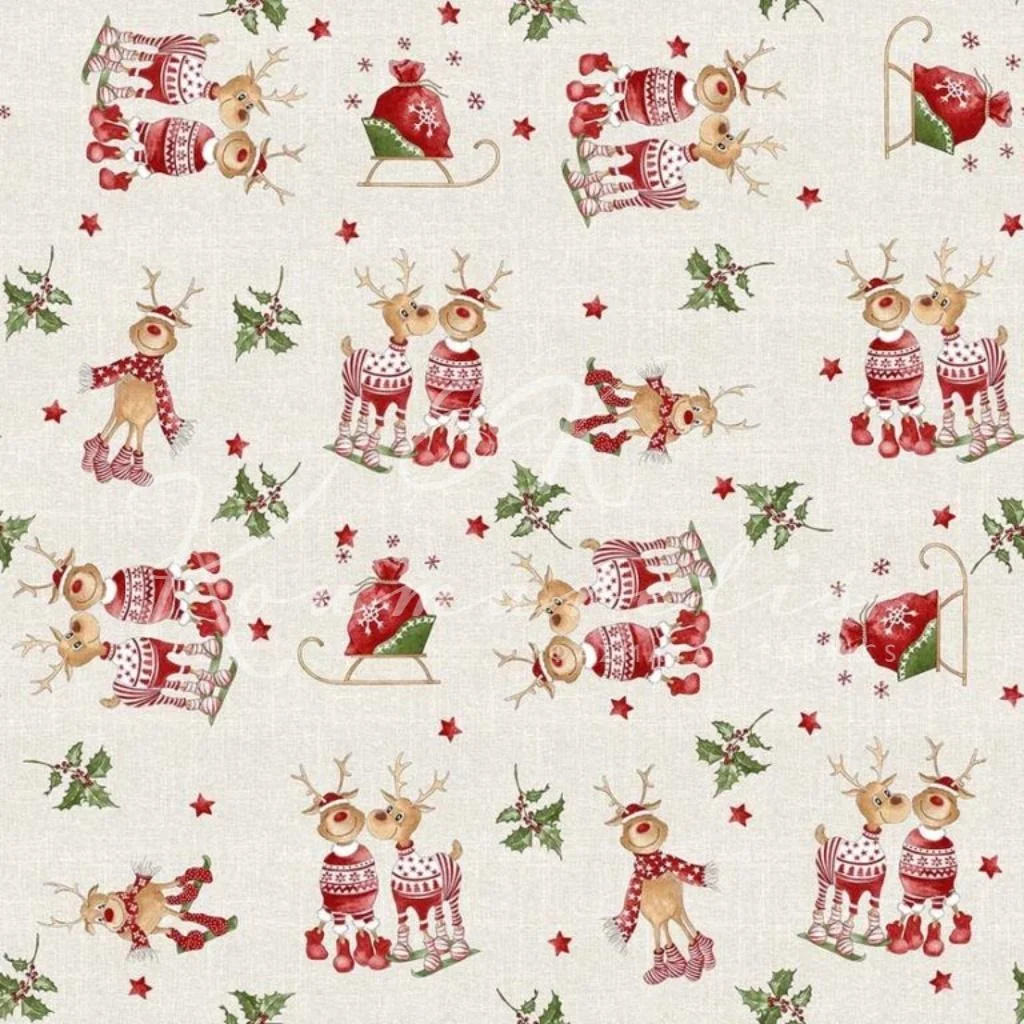 Χριστουγεννιάτικη Λονέτα  - Χαρούμενα Ελαφάκια - 1