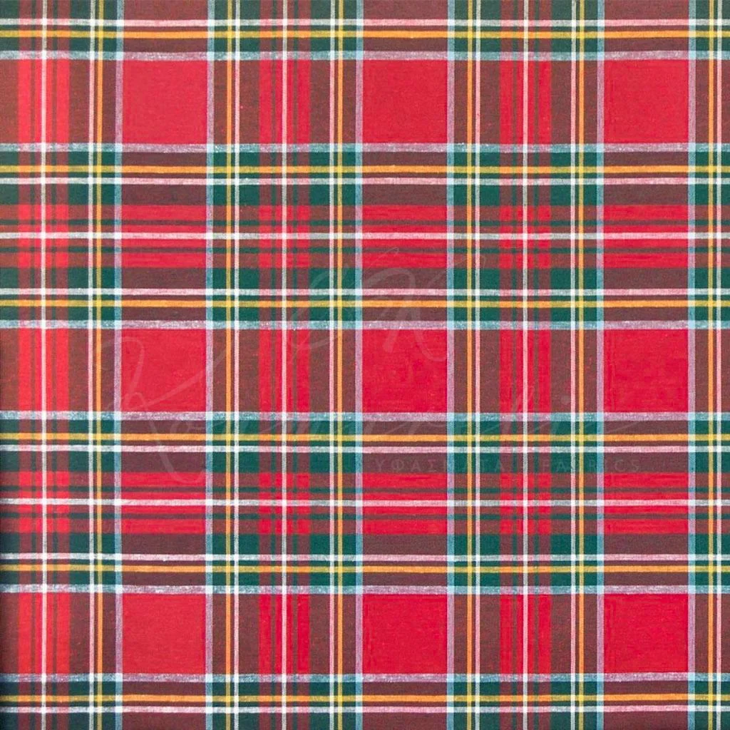 Λονέτα - Κόκκινο Σκωτσέζικο Καρό (1,35 φάρδος) - 1