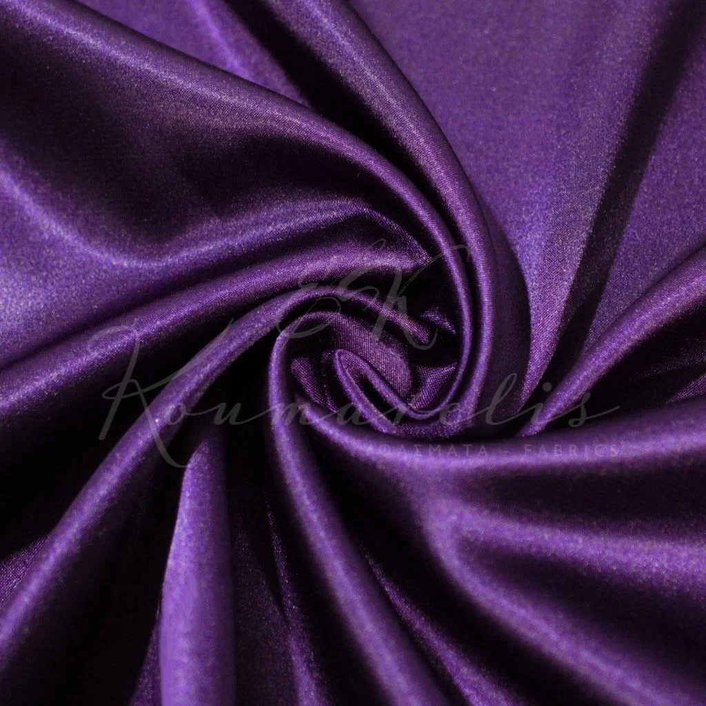 Κρεπ Σατέν Ελαστικό - Μωβ - 1