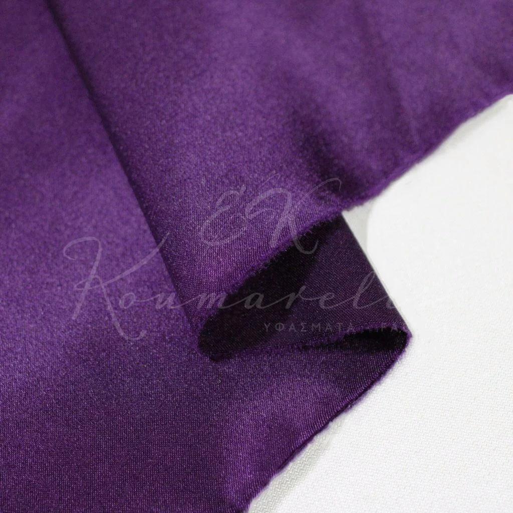 Κρεπ Σατέν Ελαστικό - Μωβ - 2