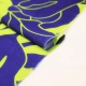 Κρεπ Σατέν Silk Touch - Φλοράλ Κίτρινο Μπλε