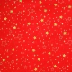 Ποπλίνα Χριστουγεννιάτικο - Κόκκινο Glitter Αστέρια - 1