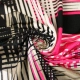 Lycra - Geometric Fuchsia/Black