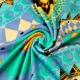 Lycra - Multicolored Aqua Circles