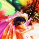 Lycra - Multicolored Floral Border