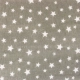 Cotton Flannel - White Stars on Elephant Grey - 1
