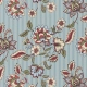 Poplin 100% Cotton - Retro Floral Stripes - 1