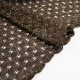Elastic Knitted Lace with gold thread - Dark Brown