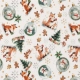 Poplin 100% Cotton - Christmas Animals and Baubles - 1