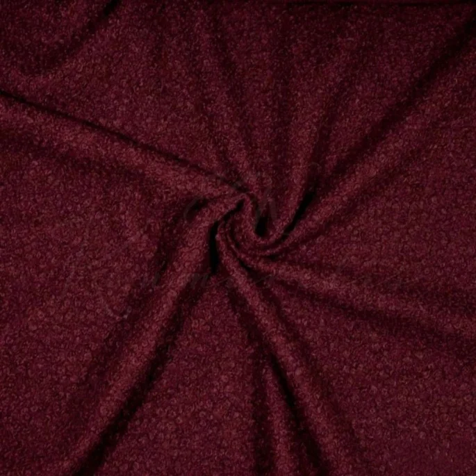 Boucle Fabric-Burgundy - 1