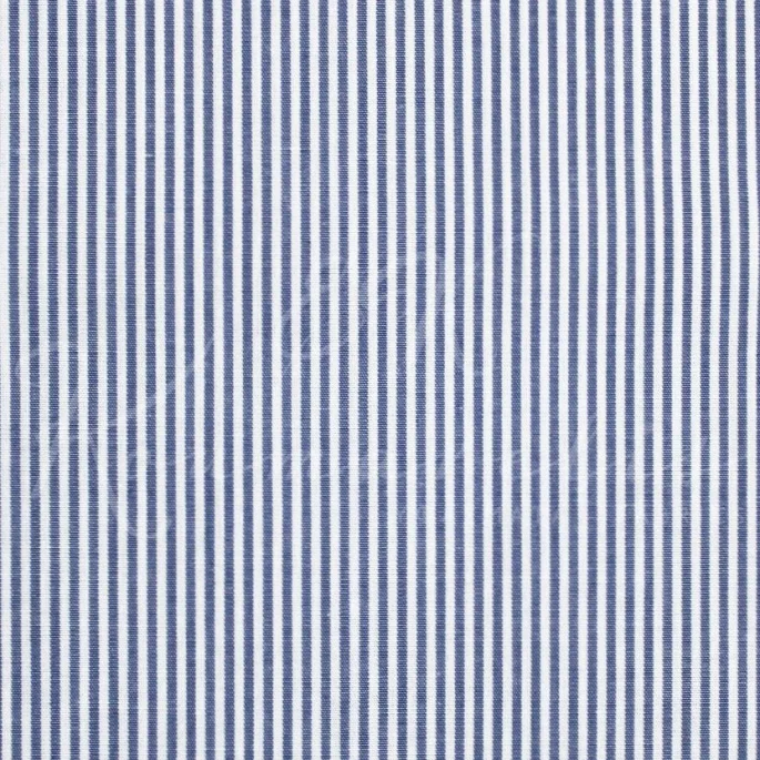 Cotton Poplin Blue - Small Stripes