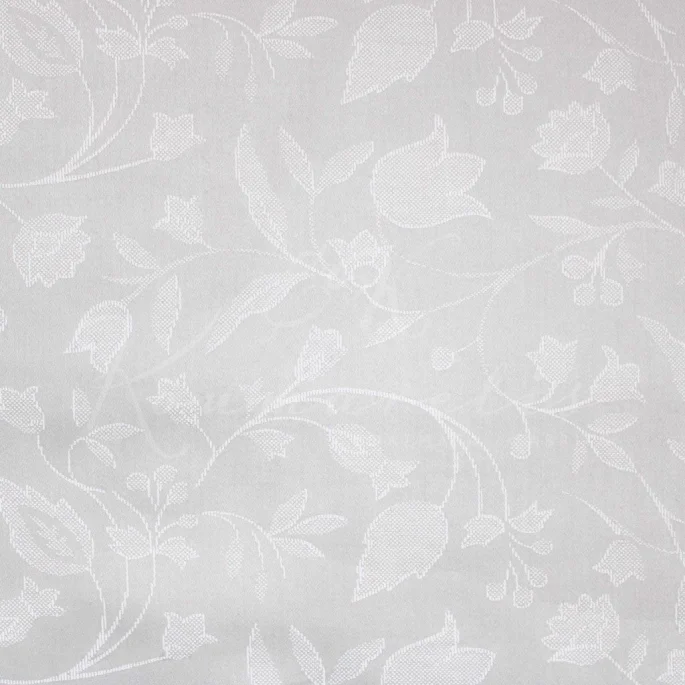 Jacquard Tablecloth - Grey Floral - 1