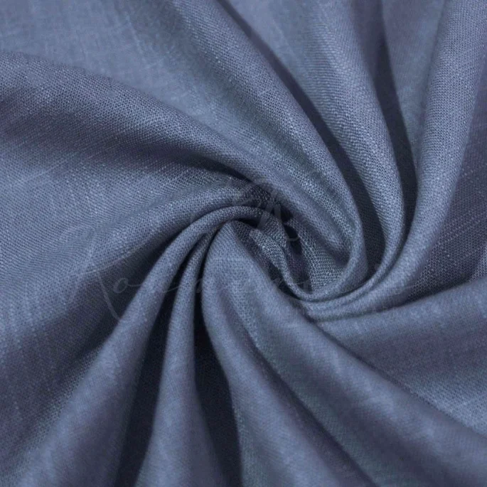 Linen with Viscose - Grey/Blue