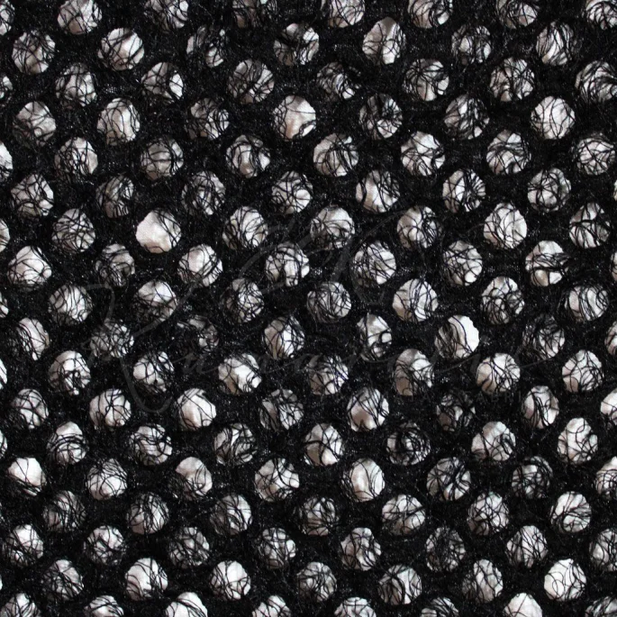 Knitted Curly Fabric - Black