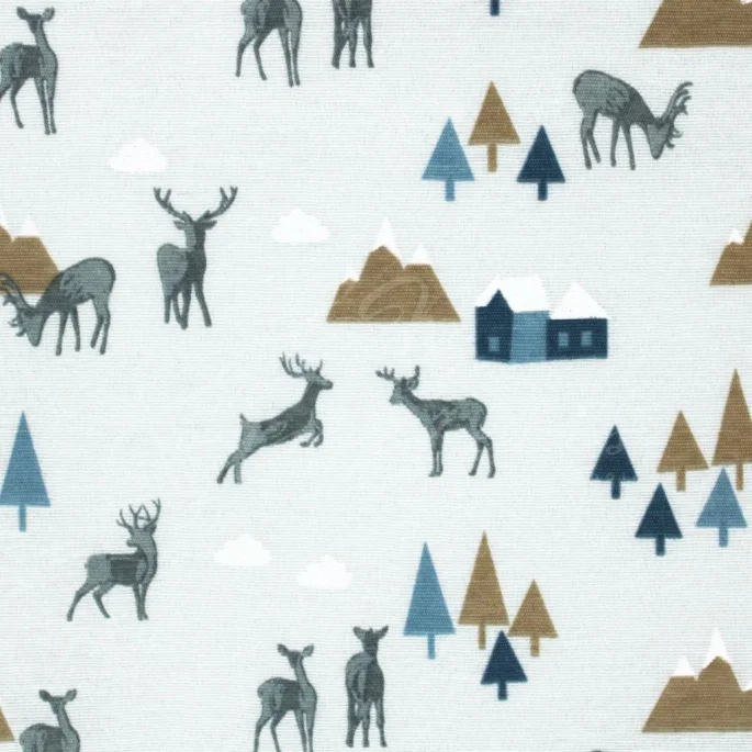 Christmas Loneta - Deers