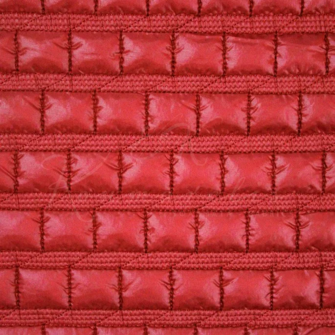 Quilted Lining - Dark Red