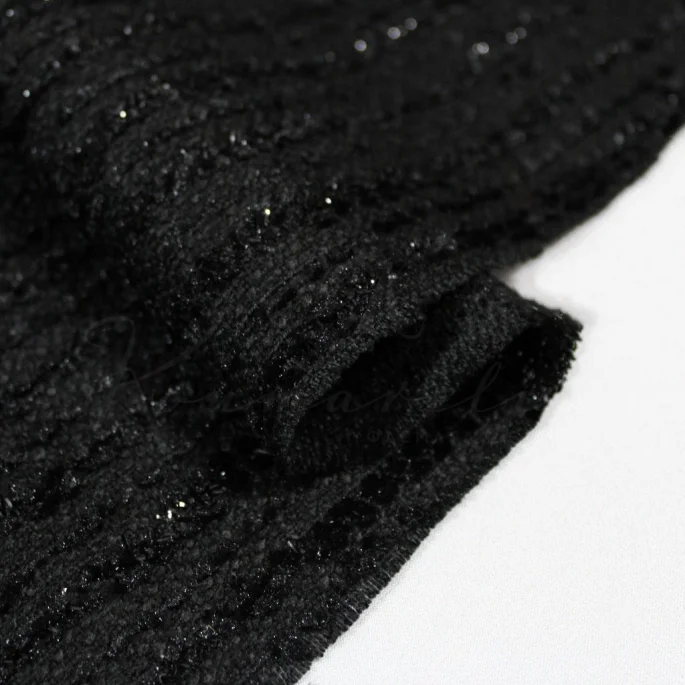 Μπουκλέ Τύπου Chanel - Μαύρο