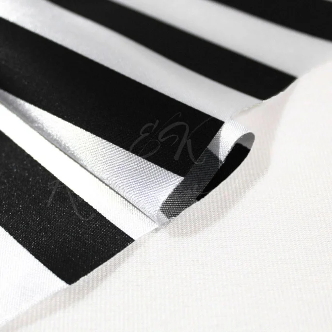 Σατέν Φόδρα - Ρίγα Ασπρόμαυρη