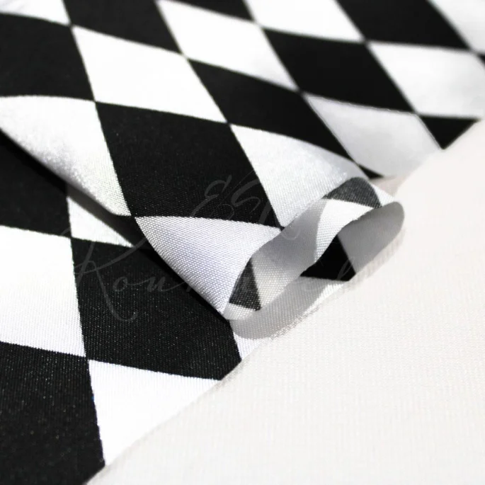 Σατέν Φόδρα - Ρόμβοι Ασπρόμαυροι