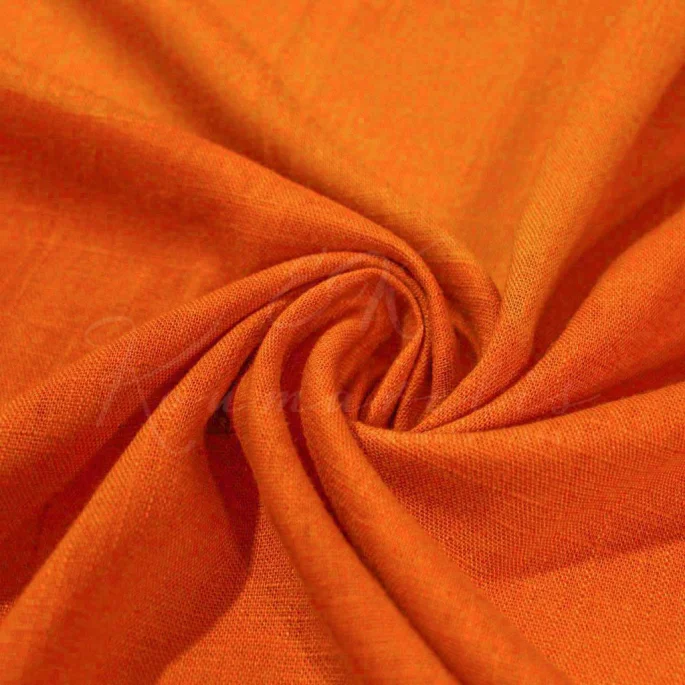 Linen with Viscose - Orange