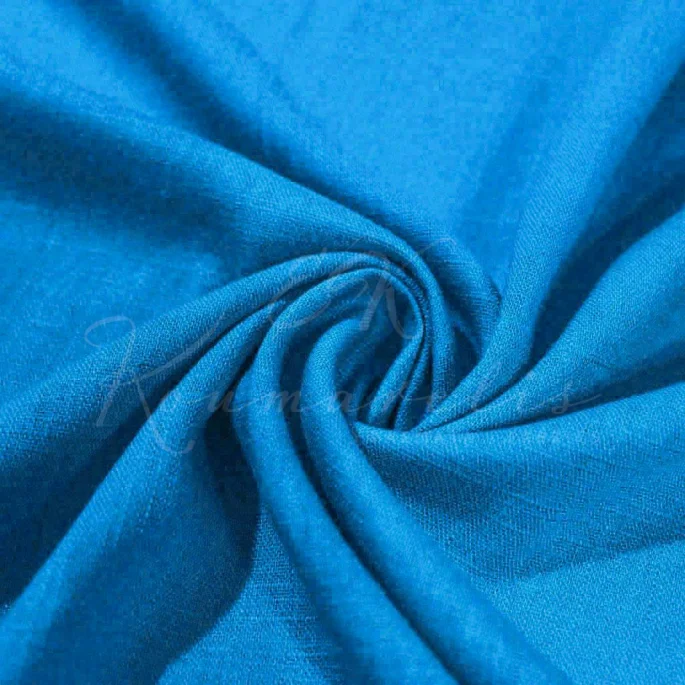 Linen with Viscose - Deep Light Blue