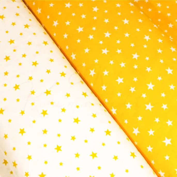 White stars on a yellow background - 4