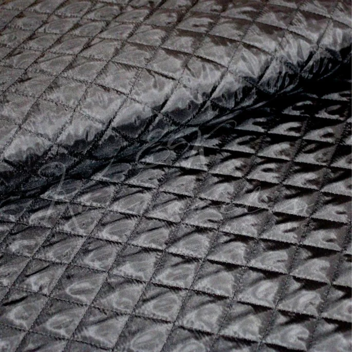 Black quilted lining