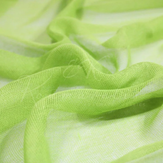 Pastel Light Green Cotton Gauze - 2