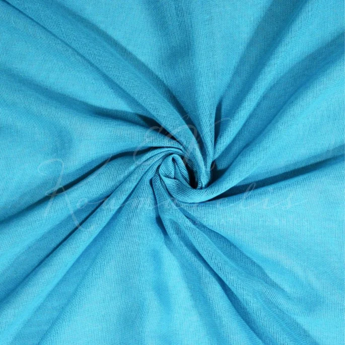 Turquoise Cotton Gauze - 1