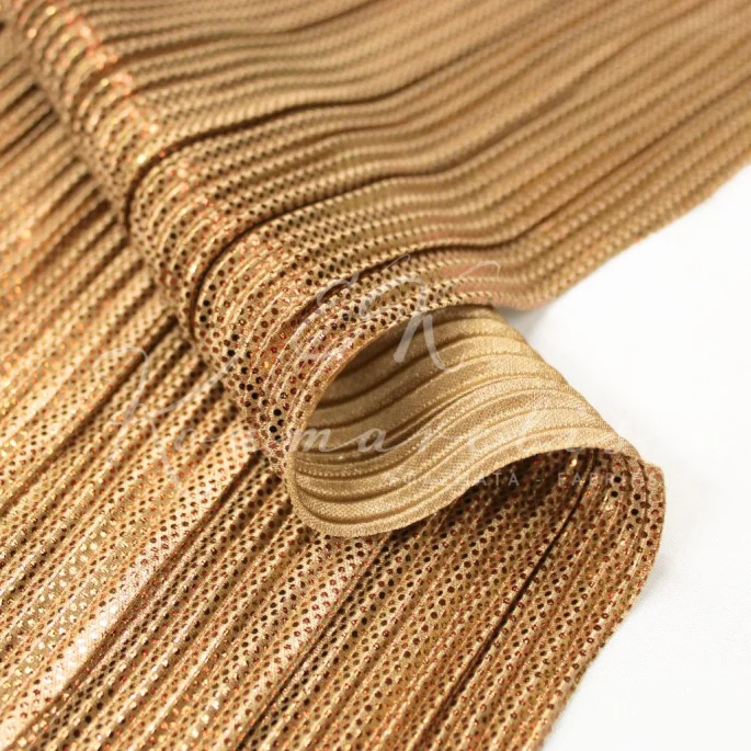 Πλισέ Σατινέ Foil - Χάλκινο Χρυσό