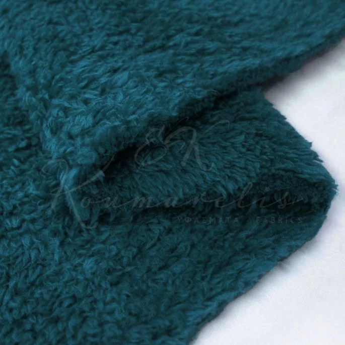Fluffy Faux Fur - Blue/Green (Petrol) - 2