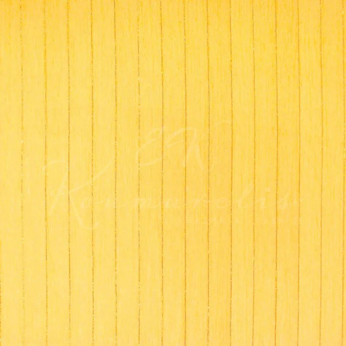 Chiffon – Yellow with Metallic Gold Stripes