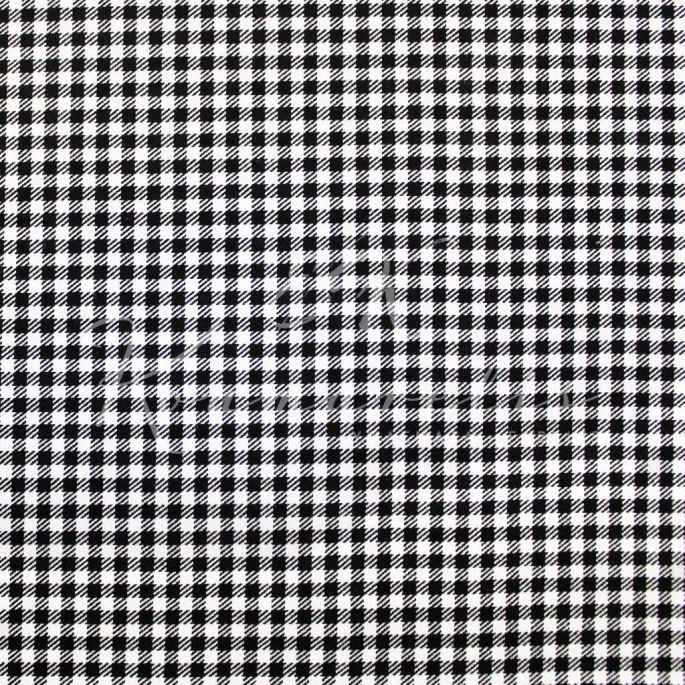 Lycra - Black and White Vichy Checkered