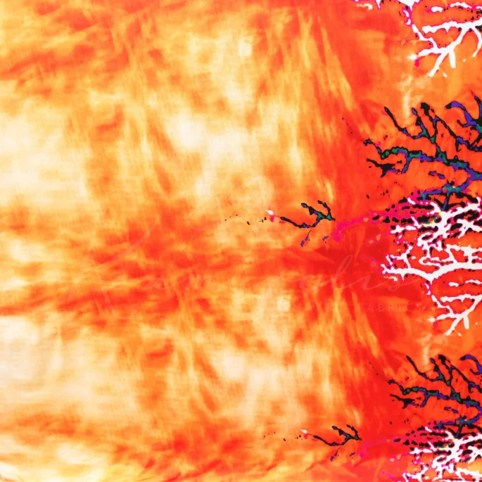 Lycra - Coral Tie Dye - 2
