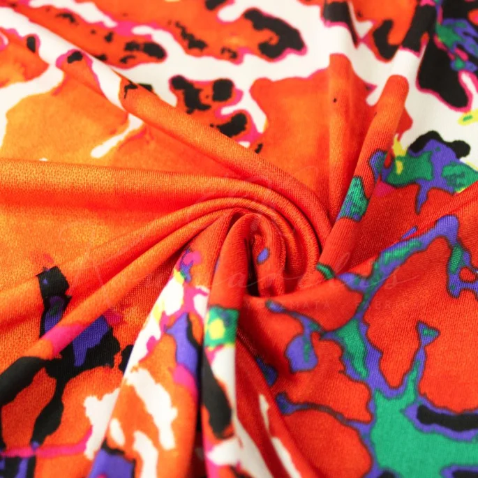 Lycra - Coral Tie Dye - 3