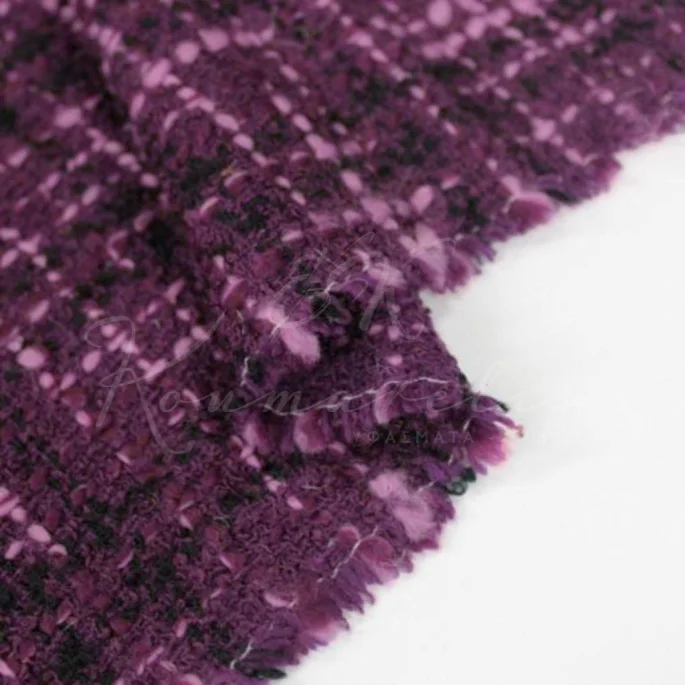 Μπουκλέ Τύπου Chanel - Βυσσινί