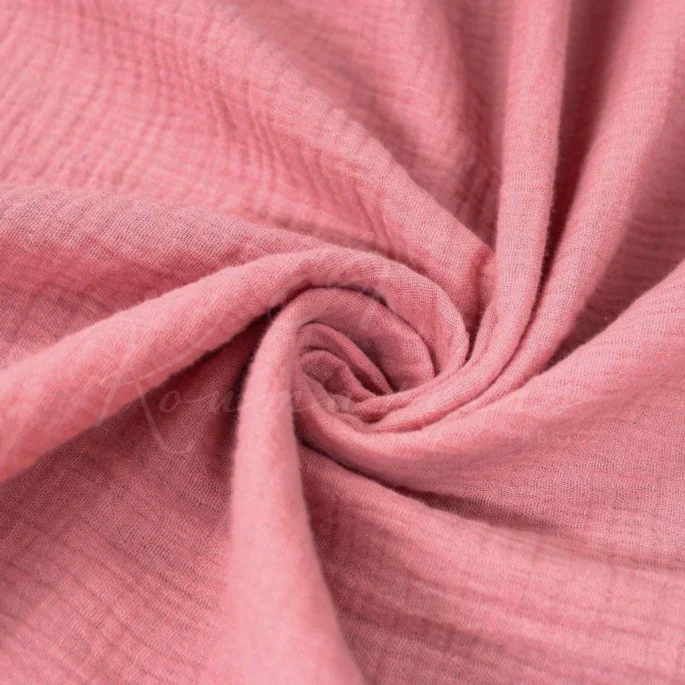 Μουσελίνα Βαμβακερή (Double Gauze) - Ροζ Τριανταφυλλί