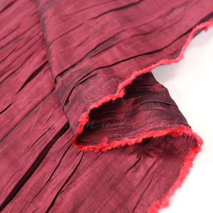 Ταφτάς Πλισέ - Μπορντό  Ιριδίζον