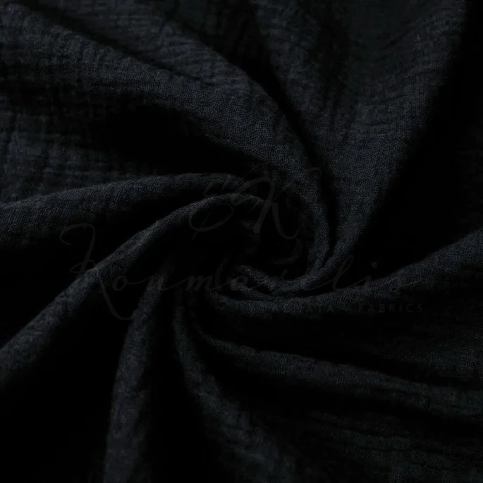 Μουσελίνα Βαμβακερή (Double Gauze) - Μαύρο