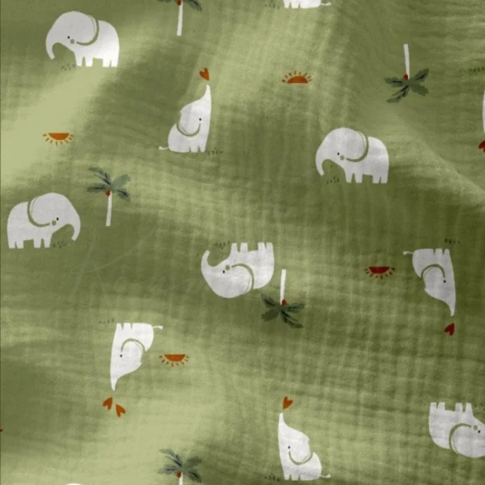 Μουσελίνα Βαμβακερή (Double Gauze) - Ελεφαντάκια