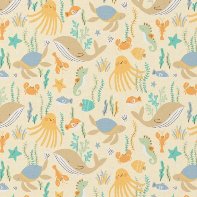 Poplin 100% Cotton - Marine World