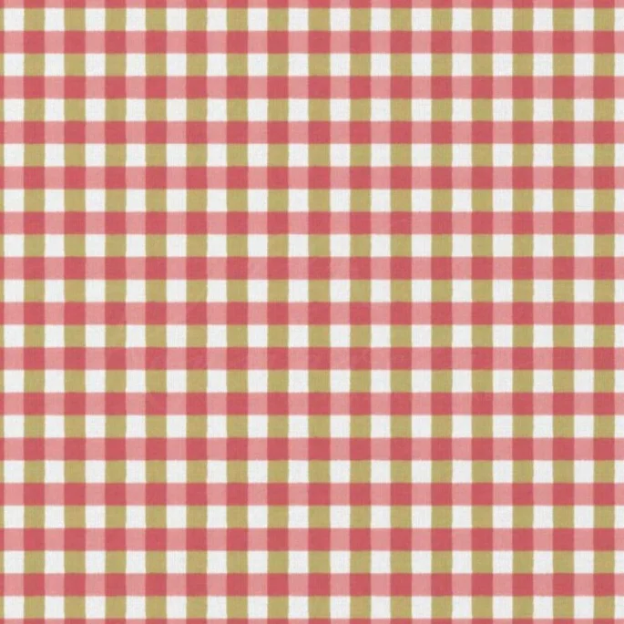 Ποπλίνα 100% Βαμβάκι - Gingham Καρό Ροζ Σορμπέ