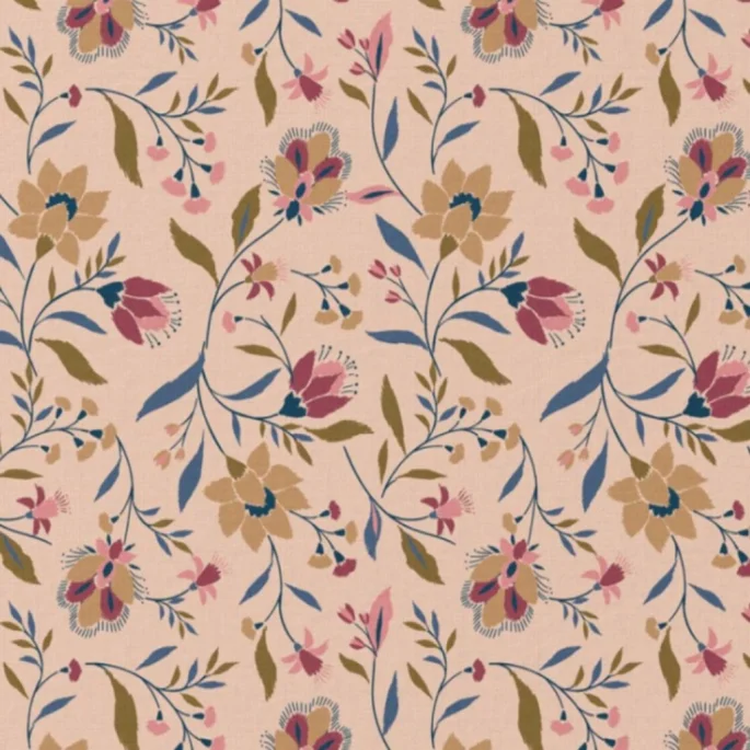 Ποπλίνα 100% Βαμβάκι - Ρομαντικά Άνθη